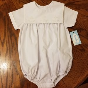 Christening Boy Onsie 12M
